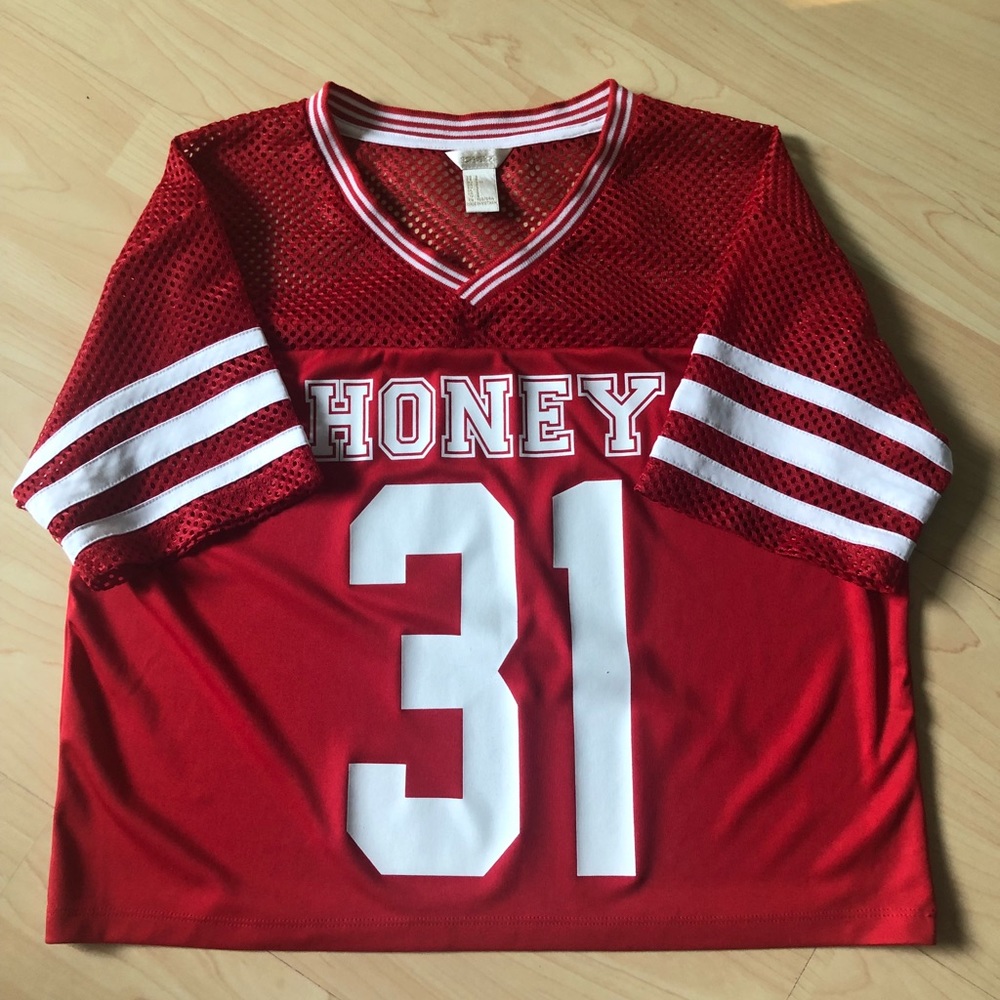 Red Jersey crop top